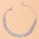 thumbnail image 2 of Tobilleras de plata para mujer, pulseras de tobillo con brillantes diamantes de imitación, tobilleras de tenis doradas ajustables, cadena para el pie de playa, joyería de verano, regalo para niñas, 2 of 6