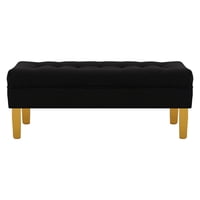 Bodevir - Banqueta Wood 2C Felpa 01 Negro
