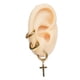 thumbnail image 1 of Pack 3 Pares Argollas Lisas Chapadas En Oro 18k Piercing, 1 of 5