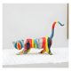 thumbnail image 2 of Figura decorativa de gato en resina multicolor, 2 of 3