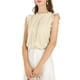 thumbnail image 1 of INSPIRE CHIC Blusas sin mangas para mujer de regreso a clases, blusas de trabajo con volantes y pliegues, beige XL, 1 of 7