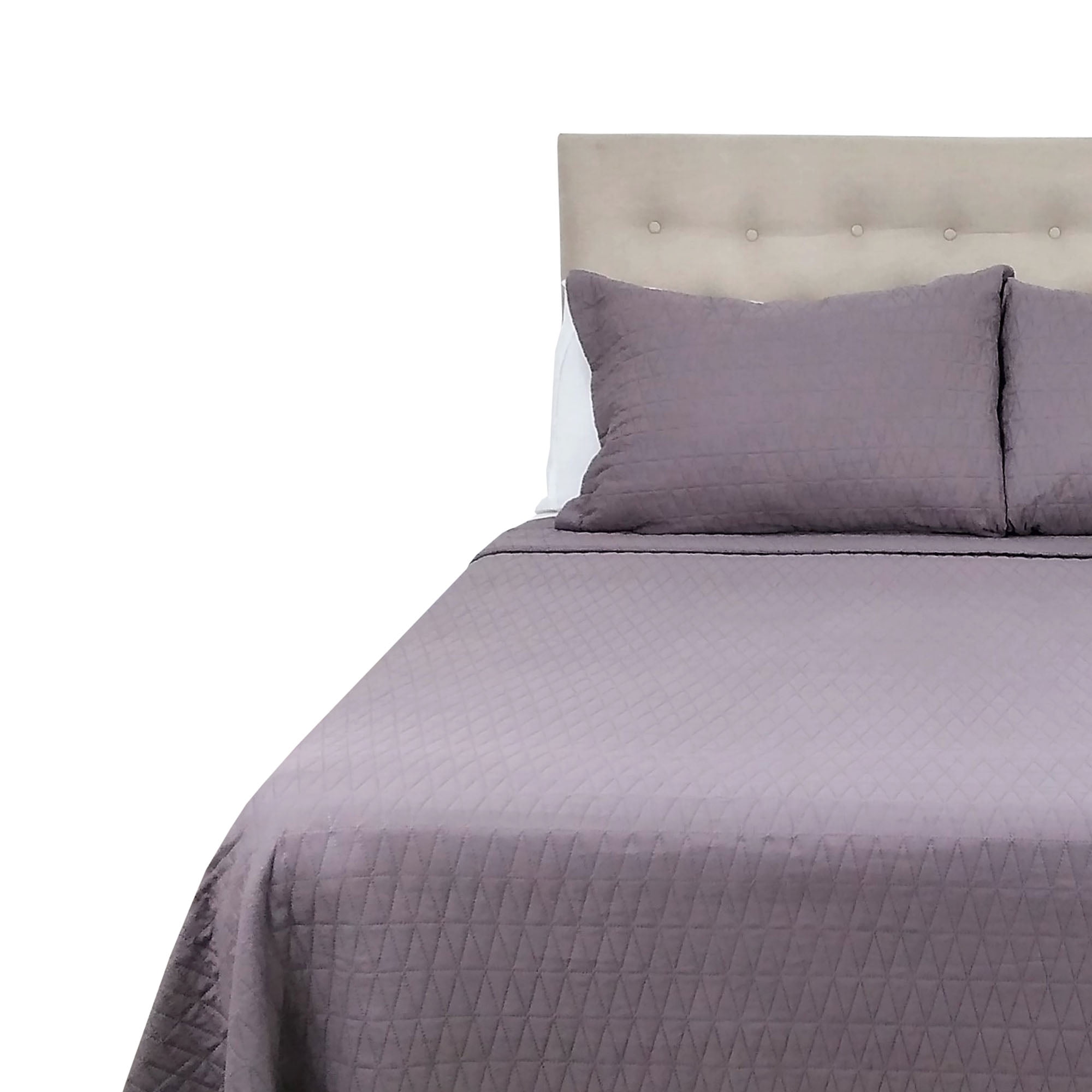 Chantilly - Cubrecama Microfibra Ultrasonic Liso 2 Plazas Morado