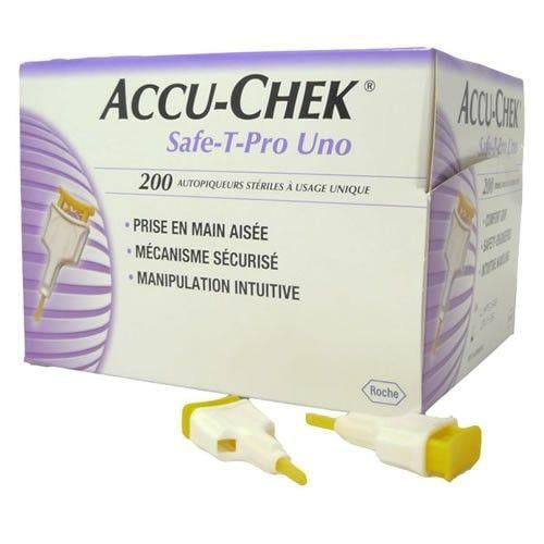 Lancetas Accu-chek® Safe-t-pro Uno 200 Unidades. Medición