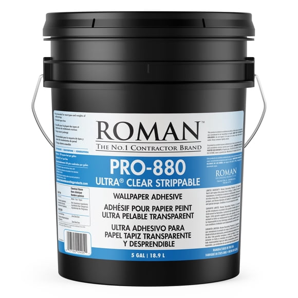 Adhesivo para papel pintado Roman Ultra® Clear Strippable PRO-880 18,9L