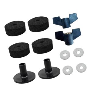 Bothyi - 12 Piezas De Fieltros Para Soporte De Platillos Con Tuercas, Accesorio De Repuesto Profesional Para Platillos, Color Negro