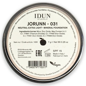 Idun Minerals - Base De Maquillaje En Polvo Mineral Spf - Jorunn By Para Mujeres - Base