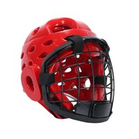 Magideal - Casco De Taekwondo, Casco De Hockey Sobre Hielo, Casco Portátil Y Transpirable Para Artes Marciales, Casco De Karate Para Kickboxing Y Sparring. Chl Rojo