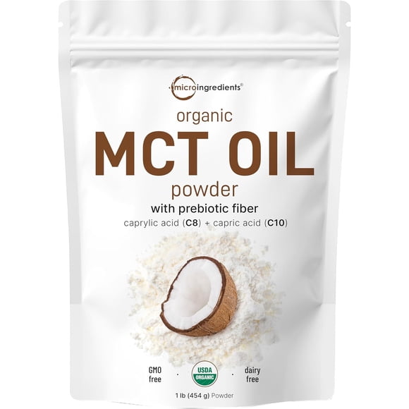Aceite MCT Orgánico en Polvo Micro Ingredients 1 lb