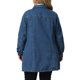 thumbnail image 5 of Chaqueta de mezclilla para mujer de talla grande Agnes Orinda con botones al frente y mangas largas 3X Azul, 5 of 8