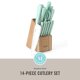 thumbnail image 2 of Juego de cuchillos Martha Stewart 14 piezas, acero inoxidable azul, 2 of 7