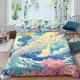 thumbnail image 1 of whale Duvet Cover Bedding Set Pillowcase Queen3-Piece Bedding Set, 1 of 5