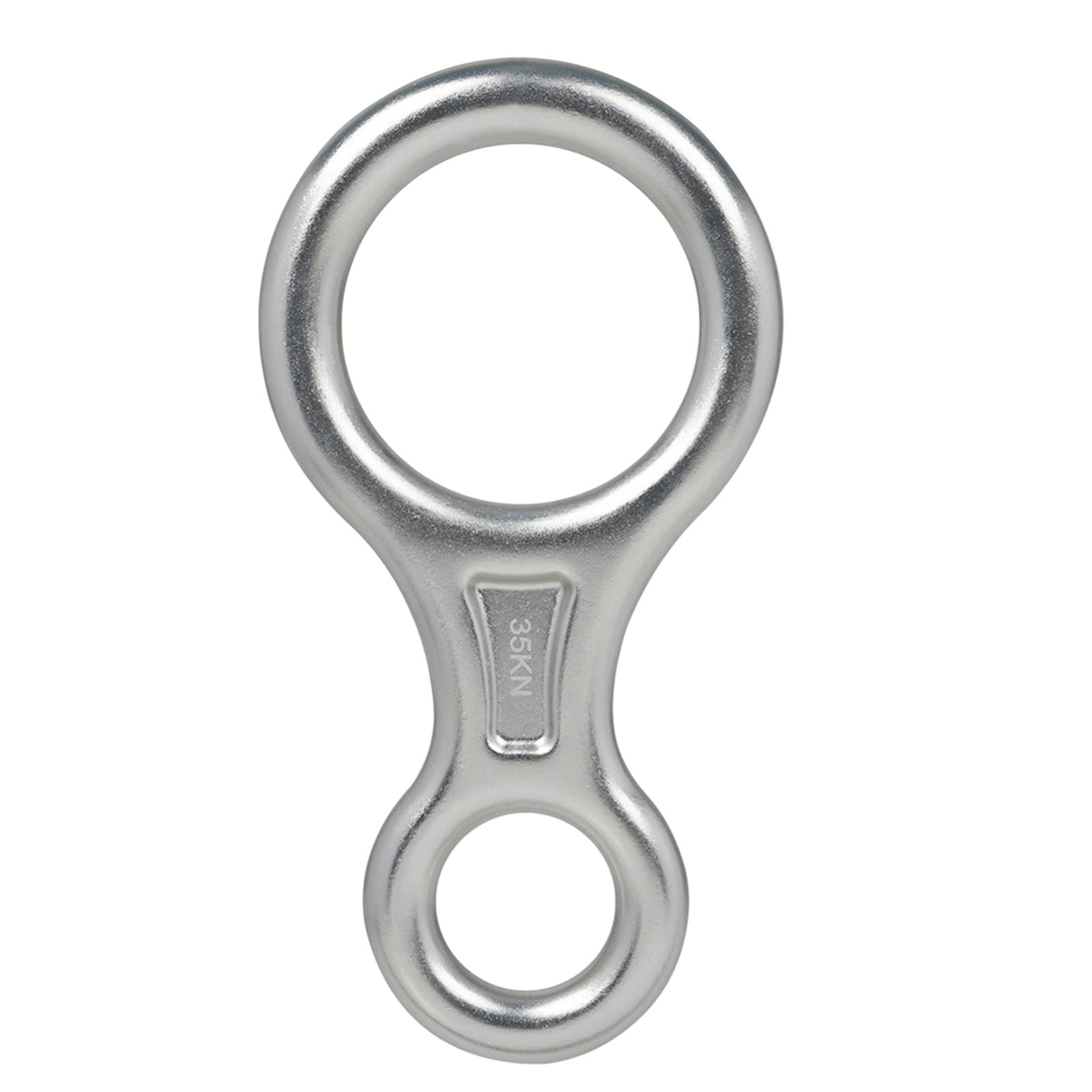 Magideal - 35kn 8 Descensor Licencia De Aparejo Escalada De Árboles De Roca Equipo De Rápel De Resistencia Dispositivo De Aseguramiento Cuesta Abajo Plata
