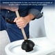 thumbnail image 2 of Desatascador de inodoro de goma, copa de doble fuerza de empuje, resistente, de grado comercial, con mango de madera, 2 of 5