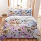 thumbnail image 2 of Moon Wolf Bedding Green Watercolor Forest Wolf Landscape Duvet Cover Sets 3 Pieces Wild Animal Bedding Set, 2 of 5