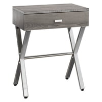 Mesita De Noche Decorativa Monarch Specialties I, Color Marrón Oscuro