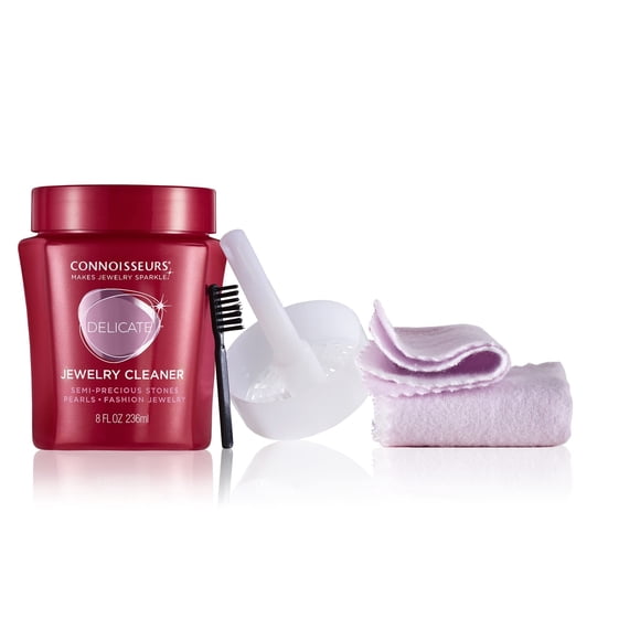 Kit multiusos de limpieza para joyas CONNOISSEURS con limpiador y paño