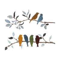 Magideal - 2X Decoración De Pared De Pájaro De Metal, Decoración De Pared Rústica Moderna, Escultura De Pared De Arte De Hierro Para Valla, Patio, Entrada, Jardí Estilo A