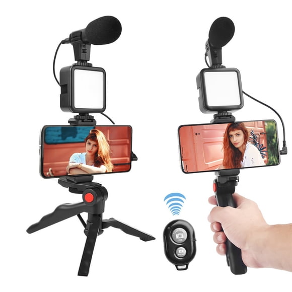 Kit De Grabacion Estabilizador Luz Led Y Micrófono