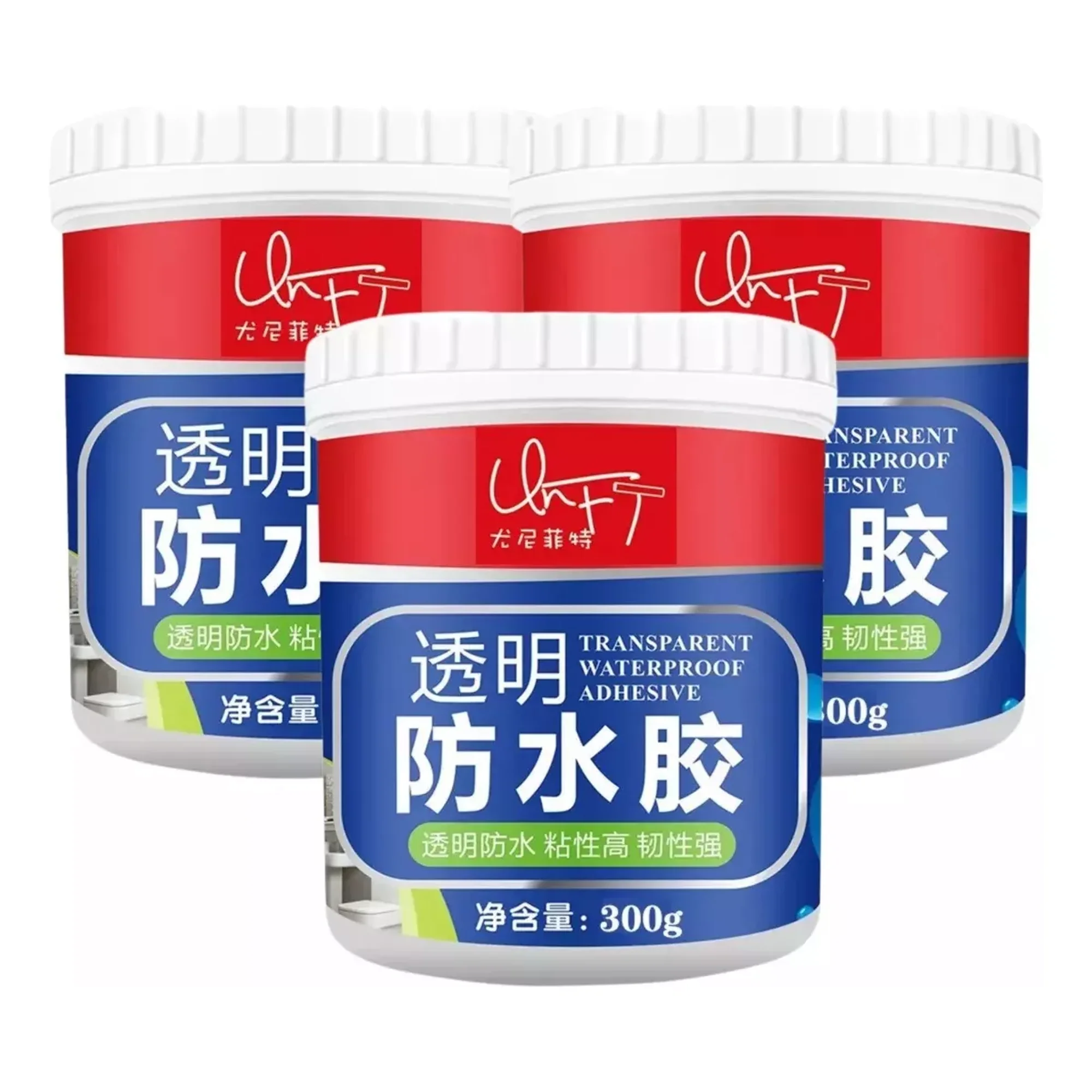 Max - 3 Sellador Adhesivo Impermeable Transparente Tapa Gotera 300