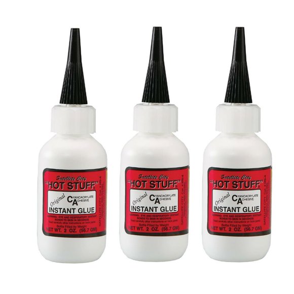 Pegamento instantáneo Hot Stuff Thin CA de Satellite City, 56,7 ml, paquete de 3
