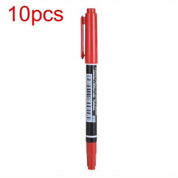 Get Creative with 10 Double Headed Waterproof Permanent Markers - Perfect for Students, Office and School Supplies!