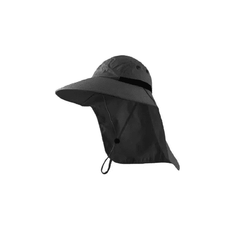 Genérico - Sombrero De Verano Camping Pesca Boonie Negro