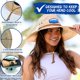 thumbnail image 4 of Sombrero Qwave Plegable de Paja Rosa Ombré, 4 of 8
