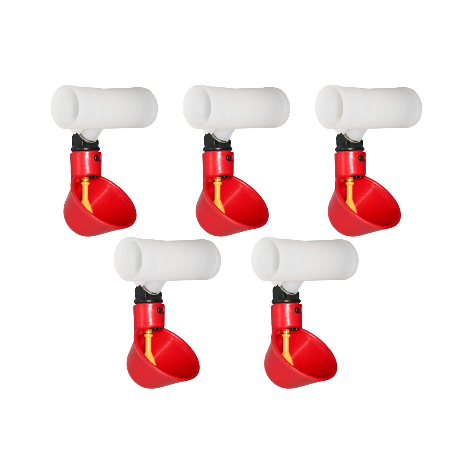 5 Uds Vasos Para Beber Agua De Aves De Corral Para Pollo Gallina Bebedor Automático De Plástico 6,6x10cm