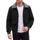 thumbnail image 1 of INSPIRE CHIC Abrigo de Invierno para Hombre con Cremallera, Bolsillos Laterales, Forro de Felpa Engrosado, Chaqueta de Pana, Talla S, Negro, 1 of 6