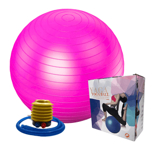Linea Sport - Pelota De Pilates Lisa 65 Cm Con Inflador Para Ejercicio Funcional