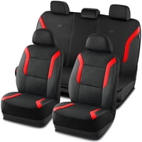 Fundas De Asiento De Coche De Espuma Viscoelástica Compatibles Con Airbag Skechers, Color Rojo