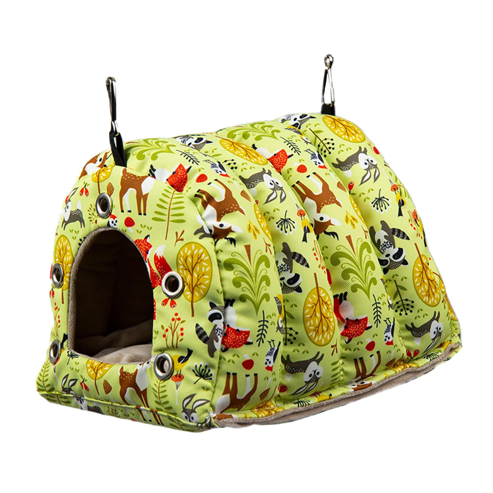 Jaula Para Loros, Hamaca Colgante, Casita Para Pájaros, Cómodo Nido De Pájaros Para Hámster M