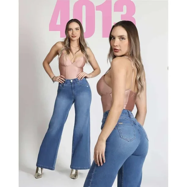 Jeans Mujer Palazzo Push Up Power Stretch Mohicano