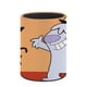 thumbnail image 3 of 2 Perros Estúpidos-theme Cylinder Pen Holder Pencil Organizer with Flannel Lining PVC Leather Material Cardboard Base for study work 10*8CM, 3 of 6