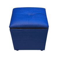 Muebles Rimar - Pouf Baul Azul Eco Cuero 40*33*45 Rimar