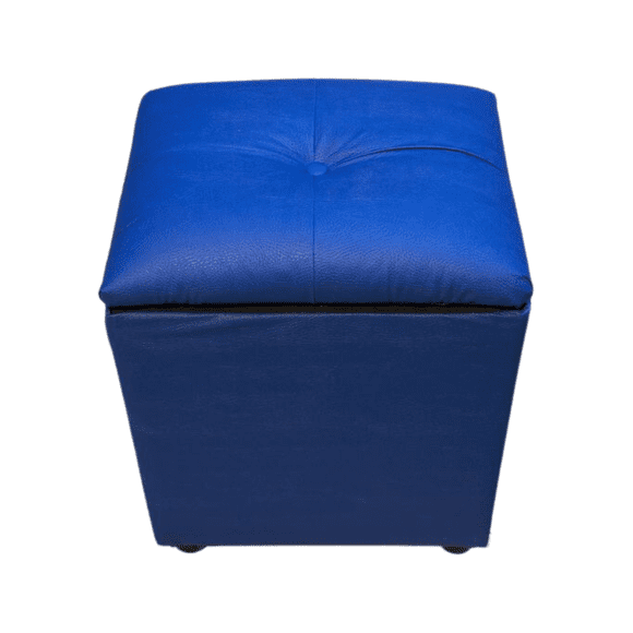 Pouf Baul Azul Eco Cuero 40*33*45 Rimar