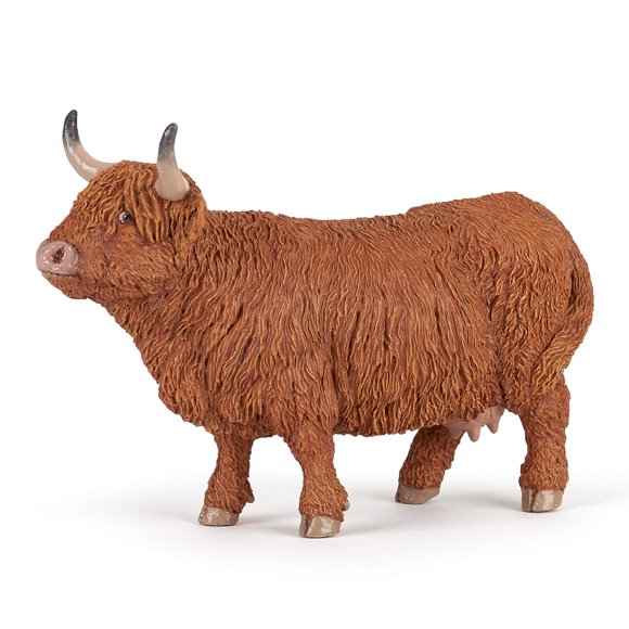 Figura Papo Farmyard Friends Highland Cattle 51178, color marrón