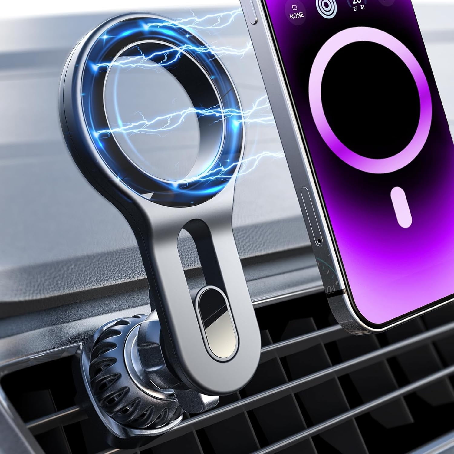 Genérico - Soporte De Coche Para Iphone 16/16 Pro Max/15/14/13/12 - Instalación Rápida Soporte Magnético Para Teléfono, Accesorios De Coche Para Hombres Y Mujeres-negro