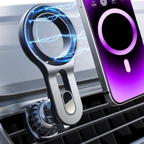 Genérico - Soporte De Coche Para Iphone 16/16 Pro Max/15/14/13/12 - Instalación Rápida Soporte Magnético Para Teléfono, Accesorios De Coche Para Hombres Y Mujeres-Negro