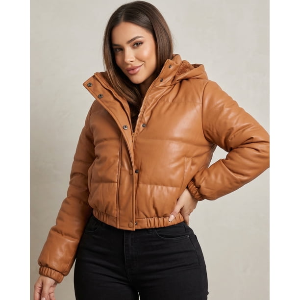 Chaqueta Premium Ecocuero Camel Soporte y Calor Pro - EBS5127