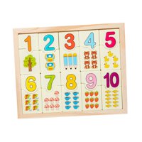 Magideal - Juego De Mesa De Madera Montessori, Juegos Educativos, Aprendizaje De Matemáticas, Tablero De Conteo Portátil, Juguetes De Tablero A Juego Para Niños, Números