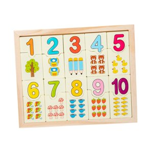 Magideal - Juego De Mesa De Madera Montessori, Juegos Educativos, Aprendizaje De Matemáticas, Tablero De Conteo Portátil, Juguetes De Tablero A Juego Para Niños, Números