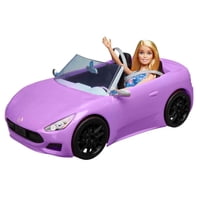 Barbie Vehículo Muñecas Convertible Morado Auto Deportivo 3+