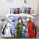 thumbnail image 2 of Juego De Funda Nórdica Entemah Neon Genesis Evangelion Ropa De Cama Con Estampado 3d Funda Nórdica De Eva Con Cierre De Cremallera Para Niños Adolescentes Y Niños Microfibra Suave 3 Pie, 2 of 3