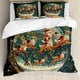 thumbnail image 1 of Lunarable Snowflake Duvet Cover Set Winter Theme Christmas Illustration Cold Weather Season Inspired Celebration Decorative, 1 of 4