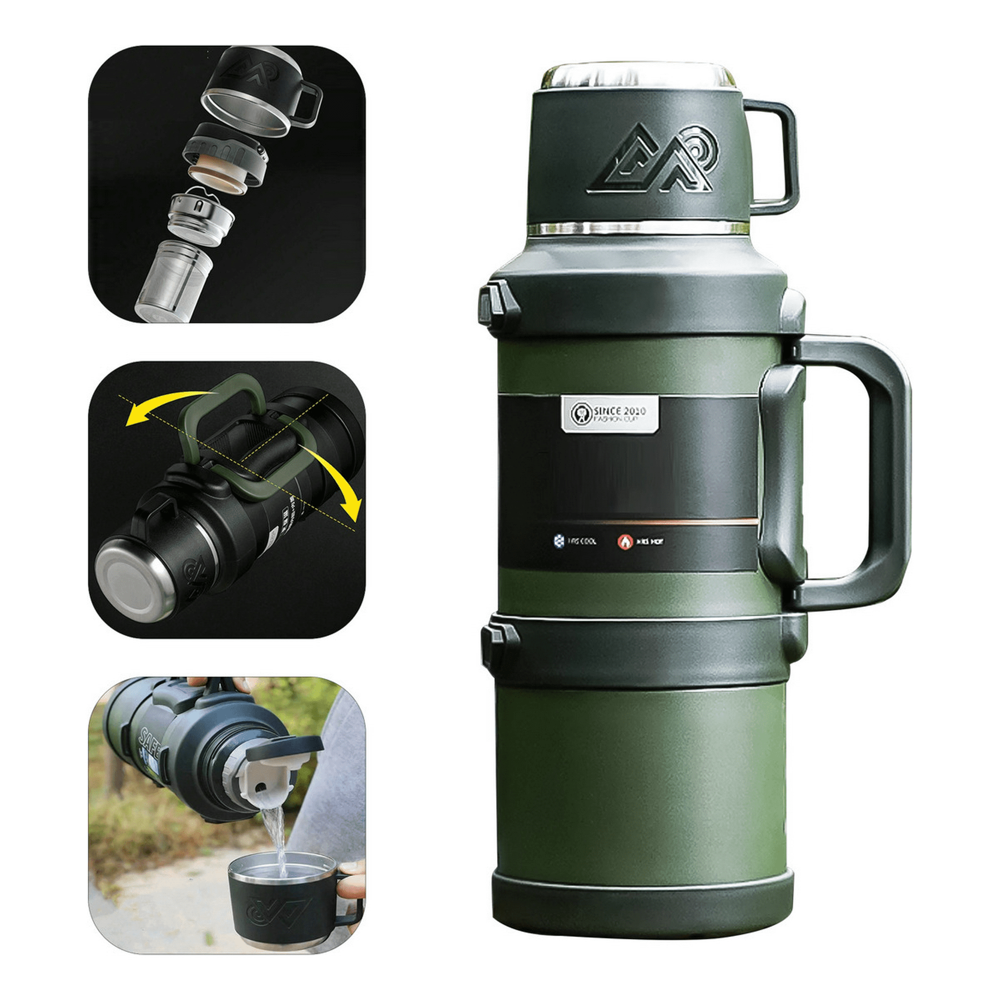 Genérico - Termo 3.2 Lts Agua Infusor Acero Inoxidable Termico Camping