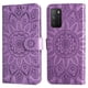 thumbnail image 1 of Funda tipo cartera FOXDOCK para Xiaomi Poco M3 , diseño girasol en relieve, cuero PU, cierre magnético, soporte y tarjetero, 1 of 5