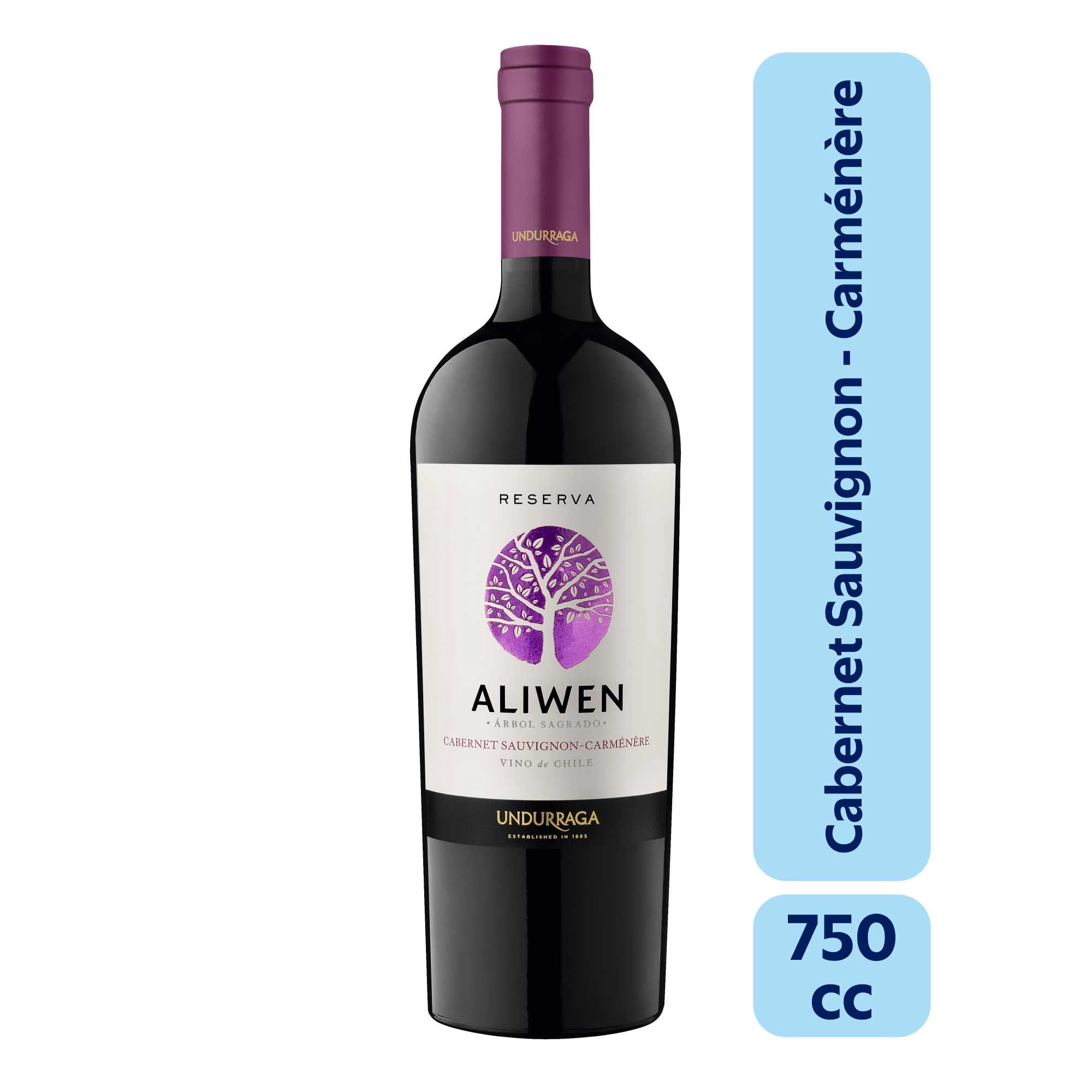 Vino Tinto Carmenere Reserva Botella 750 ml Aliwen