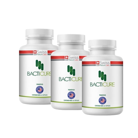 Swiss Nature Labs - Pack 3 Bacticure Salud Intestinal 180 Capsulas