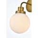 thumbnail image 4 of Lámpara de pared Living District Hanson de 1 luz de latón con esmerilado, 4 of 7